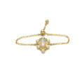 wholesale 9K Gold Metal Chain Ring with Natural Teardrop Opal Pearl and Adjustable Design for Drop Shipping-0-4