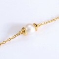 wholesale K Gold Plated 925 Silver Light Luxury Fully Diamond-Encrusted Crescent Moon Shape Freshwater Pearl Bracelet Cross-border Wholesale Hand Jewelry-0-4