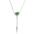 wholesale 925 Silver with Certificate Hetian Jade Pendant Necklace, Vintage Heart-Shaped Jasper Key Necklace for Girlfriend Gift-0-4