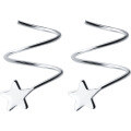 wholesale Metal: S925 Silver Star Earrings for Women, Korean Style Small Fresh Wave Five-point Star Sweet Star-shaped Ear Dangle Earrings E6294-0-4
