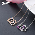 wholesale S925 Silver Cross-Border New Product Launch Women's Minimalist Double Triangle Fashion Pendant Wholesale Jewelry-0-0