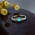 wholesale 9/14K Gold Pearl Opal Turquoise Ethnic Style Ring Wholesale-0-1