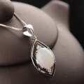 wholesale 925 Sterling Silver Inlaid Hetian Jade Pendant with Certificate, National Trend Ancient Style White Jade Necklace Pendant for Women-0-0