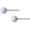 wholesale S925 silver mini synthetic opal earrings, Korean-style elegant mini student ear piercings jewelry M00541-0-4