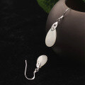 wholesale 925 Silver with Certificate Hetian Jade Earrings, New Chinese Style National Trend Palace Ancient Hanfu Earrings, Waterdrop Jade Ear Accessories-0-2