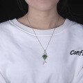 wholesale 925 sterling silver retro ethnic style Hetian jade and green jade pendant with certificate, fish-shaped necklace pendant for women-0-3