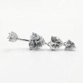 wholesale 925 Sterling Silver Heart-shaped Zircon Belly Button Ring For Women-0-2
