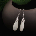 wholesale 925 Silver with Certificate Hetian Jade Earrings, New Chinese Style National Trend Palace Ancient Hanfu Earrings, Waterdrop Jade Ear Accessories-0-1