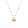 wholesale S925 Sterling Silver Maple Leaf Pendant Necklace, Ins Style, Small And Exquisite, Simple And Versatile, Sweet And Temperamental Factory Wholesale-0-0