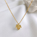 wholesale S925 Sterling Silver Maple Leaf Pendant Necklace, Ins Style, Small And Exquisite, Simple And Versatile, Sweet And Temperamental Factory Wholesale-0-4