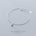 wholesale S925 Silver Bracelet and Ankle Chain for Women, Korean Style Personality and Elegant Pearl Double Layer Sweet Accessory S321-0-1