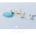 wholesale Sterling Silver S925 Women's Korean Style Minimalist Fashion Mini Diamond-Inlaid Moon Earrings Elegant Accessories G2496-0-3
