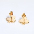 wholesale S925 gold-plated European and American style poker element black spade earrings Alice playing card soldier pentagram earrings for women-0-3