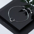 wholesale S925 Sterling Silver Women's Korean Style Simple and Minimalist Dainty Moon Bracelet-0-1