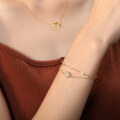 wholesale S925 Sterling Silver Double Layer Bracelet, Star Zircon Rhinestone, Wholesale Light Luxury-0-2