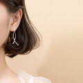 wholesale S925 metal Nalan women's earrings Japanese minimalist personality sweet line tassel ear drop elegant accessory G2425-0-1