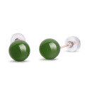wholesale Wholesale 18K Gold AU750 Certified Retro Style Earrings with Hetian Jasper Beads for Women-0-4
