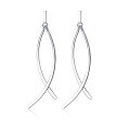 wholesale S925 metal Nalan women's earrings Japanese minimalist personality sweet line tassel ear drop elegant accessory G2425-0-4