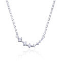 wholesale S925 Silver Minimalist Fresh Smile Pendant with Zircon Diamond Choker Necklace Set Wholesale-0-4