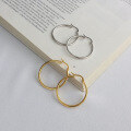wholesale S925 Sterling Silver Exaggerated Large Hoop Earrings, Ins Cross-border Personalized Design-0-1