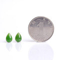 wholesale 925 Sterling Silver Inlaid with Green Jade Earrings, Simple Ancient Style with Appraisal Certificate, Water Drop Hetian Jade Ear Accessories, Jasper Ear Studs-0-2