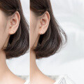 wholesale Metal: s925 Wave spiral earring for women, Korean style small fresh fashion, sweet and girly ear accessory G2714-0-2
