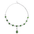 wholesale 925 Silver with Certificate, Wholesale from Manufacturer, Waterdrop Hetian Jadeite Pendant Set in an Elegant and Minimalist Style for Formal Attire-0-4