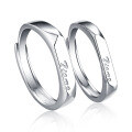 wholesale S925 Silver minimalist romantic open adjustable couple rings pair for him and her jewelry wholesale-0-29