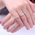 wholesale 925 Sterling Silver Plated Diamond Couple Rings Pair, Korean Style Openable Diamond Rings, Creative Matching Couple Bands, Silver Jewelry Wholesale-0-3