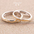 wholesale 925 Sterling Silver Fashionable and Unique Couple's Everlasting Silver Ring for Women, Minimalist Adjustable Open-Ended Matching Ring Set, Drop Shipping Available-0-0