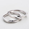 wholesale 925 Sterling Silver Infinite Love Korean-style Personalized Möbius Couple's Ring Open Adjustable Matching Rings with Engraving Drop Shipping-0-1