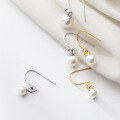 wholesale S925 silver minimalist fashion synthetic pearl earrings for women, Korean-style elegant design earrings G2998-0-3