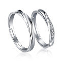 wholesale 925 Sterling Silver Couple Rings Men and Women Pair, Mobius Loop Wedding Bands, Original Design Openable Silver Ring-0-4