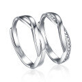 wholesale 925 Sterling Silver Couple's Ring Set for Men and Women, Cross-border Amazon Europe and America Minimalist Matching Rings, Valentine's Day Gift-0-4