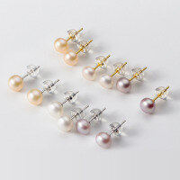 wholesale S925 Silver Ear Studs Women Korean Style Small Fresh Pearl Earrings Simple and Elegant for Pierced Ears Dainty and Delicate G3079-S925 Silver White Pearl Earrings - Silver Mini 3-4MM-Size 6 925 Silver