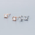wholesale S925 Sterling Silver Naer Small Universe Stud Earrings, 3D Cute Mini Planet Design with Diamond Inlay G333-0-1