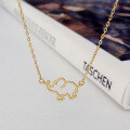 wholesale S925 Sterling Silver Hollow Elephant Pendant Necklace For Women, Cute Animal Design-0-1