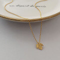 wholesale S925 Sterling Silver Maple Leaf Pendant Necklace, Ins Style, Small And Exquisite, Simple And Versatile, Sweet And Temperamental Factory Wholesale-0-1