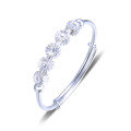 wholesale 990 Sterling Silver Fashion Women's Bracelet Sunflower Beaded Bangle Adjustable Daisy Silver Bangle Wholesale and Drop Shipping-0-4