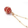 wholesale 925 silver plated with 9K gold autumn and winter pigeon egg red oil sweater pendant necklace with pill compartment, sourced directly from factory-0-1