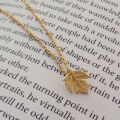 wholesale S925 Sterling Silver Maple Leaf Pendant Necklace, Ins Style, Small And Exquisite, Simple And Versatile, Sweet And Temperamental Factory Wholesale-0-2