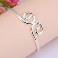 wholesale S990 Silver Wukong's Headband Silver Adjustable Open Bangle Fashionable and Versatile Trendy Jewelry-0-2
