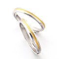 wholesale 925 Sterling Silver One Meter Sunlight Couple Rings Pair, Niche Adjustable Openable Matching Band for Him and Her, Ins Wholesale-0-4