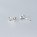 wholesale S925 Sterling Silver Infinity Figure 8 Ear Studs for Women, Korean Japanese Style Fashion Minimalist Freshness, G3841-0-2