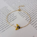 wholesale 925 Sterling Silver Gold-plated Cute Cartoon Bee Charm Bracelet For Women, Wholesale-0-1