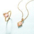 wholesale 9K Gold Plated S925 Sterling Silver Luxury Geometric Pendant with Natural Pink Crystal Rose Quartz for Women, Fine Craftsmanship Wholesale Necklace-0-3