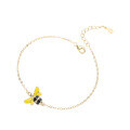 wholesale 925 Sterling Silver Gold-plated Cute Cartoon Bee Charm Bracelet For Women, Wholesale-0-0