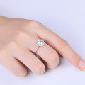 wholesale S925 Silver Full Circle Diamond Ring Women'sRings Strong Fire 1ct Moissanite Jewelry Wholesale-0-2
