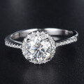 wholesale S925 Silver Full Circle Diamond Ring Women'sRings Strong Fire 1ct Moissanite Jewelry Wholesale-0-0