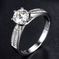 wholesale S925 sterling silver six-prong moissanite ring,, queen of stars gemstone ring for women-0-5